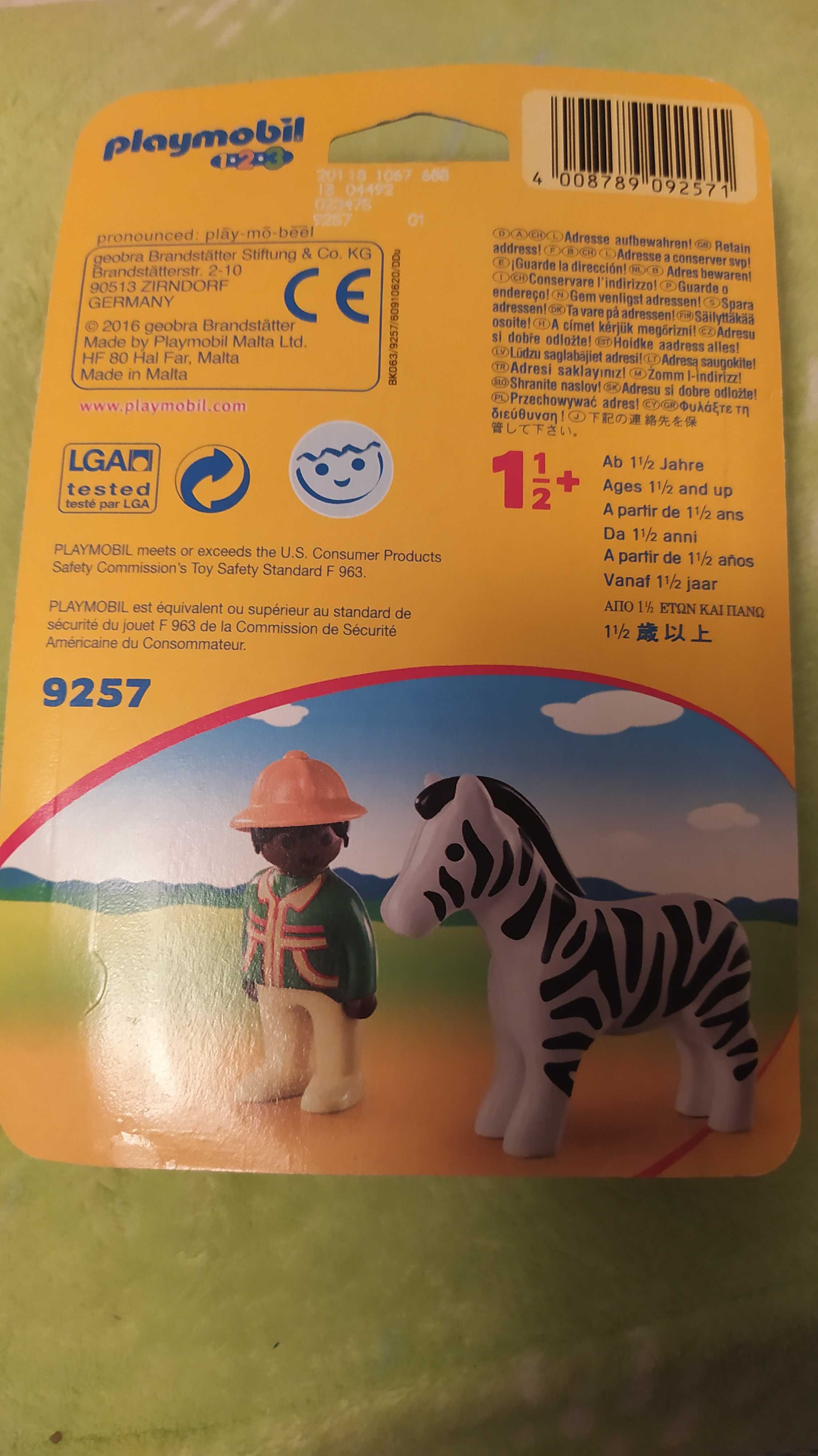 Playmobil | novo| selado | homem e a zebra