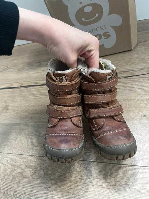 !Wyprzedaż! Brązowe buty kozaczki Lasocki kids 24