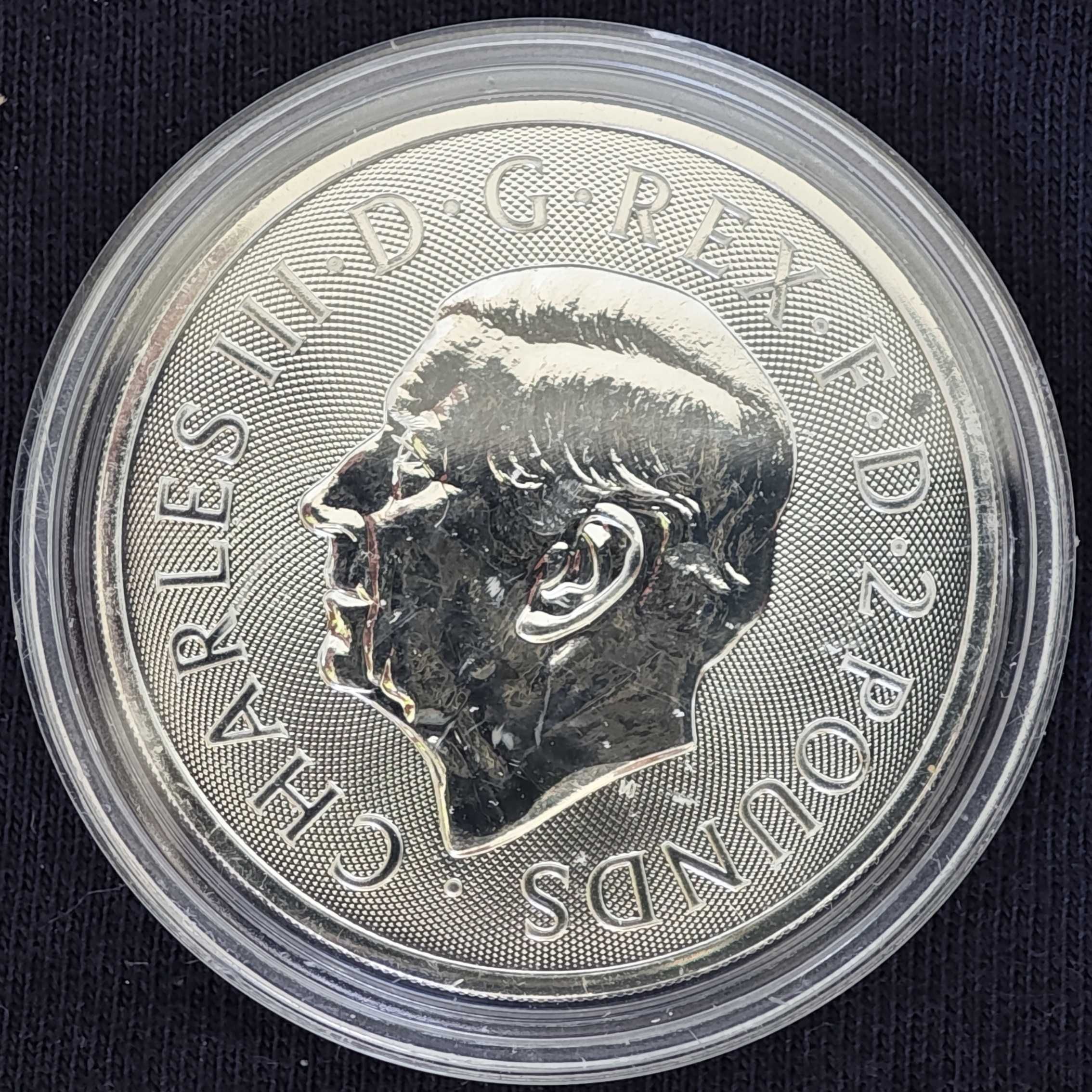 Инвестиционная серебряная монета: Святой Георгий и Дракон 2025 (1 OZ)