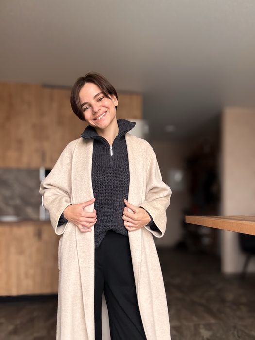 Пальто шерстяне massimo dutti