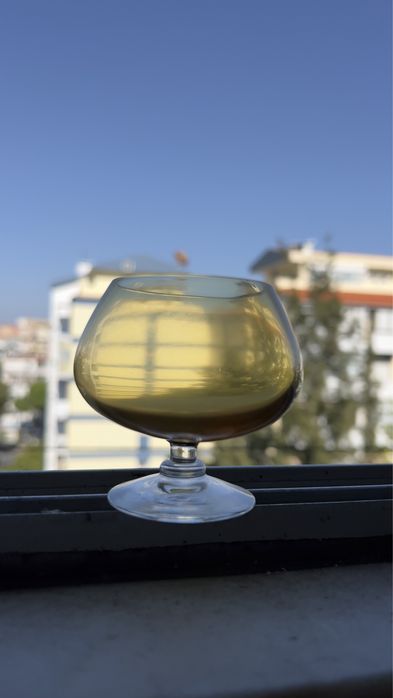 Copo balão em vidro vintage