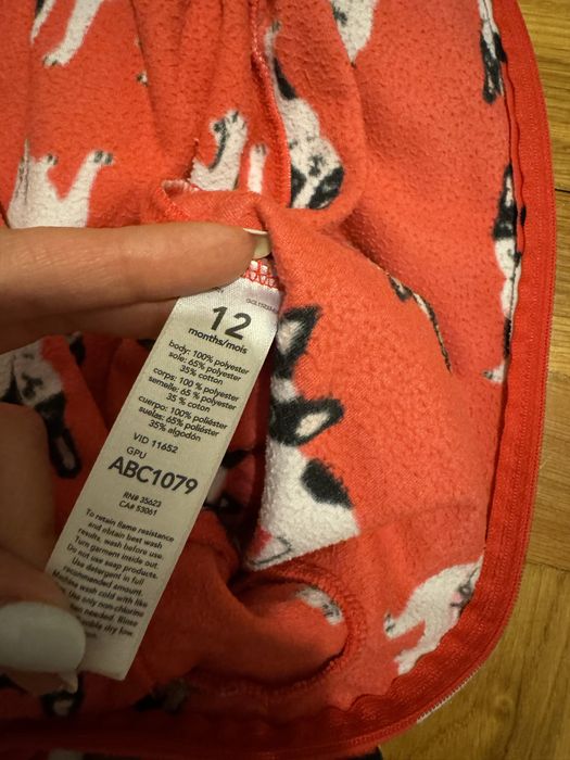 Zestaw pakacyków  Pizama grubsza CARTER’S ze stópkami