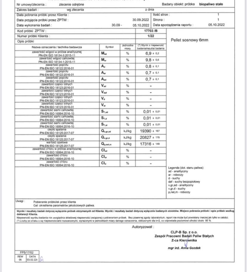 Pellet drzewny sosnowy A1 producent opal podajnik eko