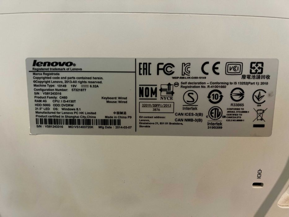 komputer Lenovo C460 All in One