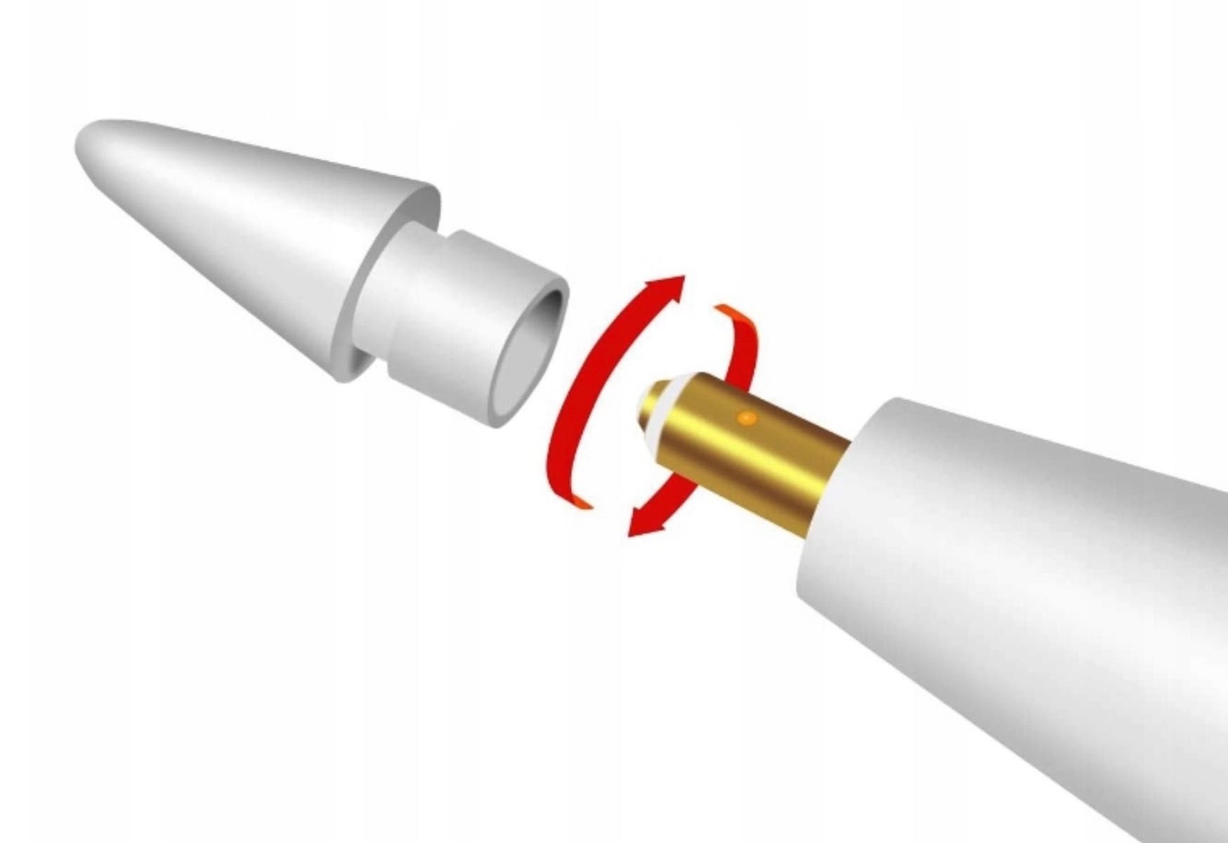 Końcówka QIKTECH do Apple Pencil 1/2, 2 szt.