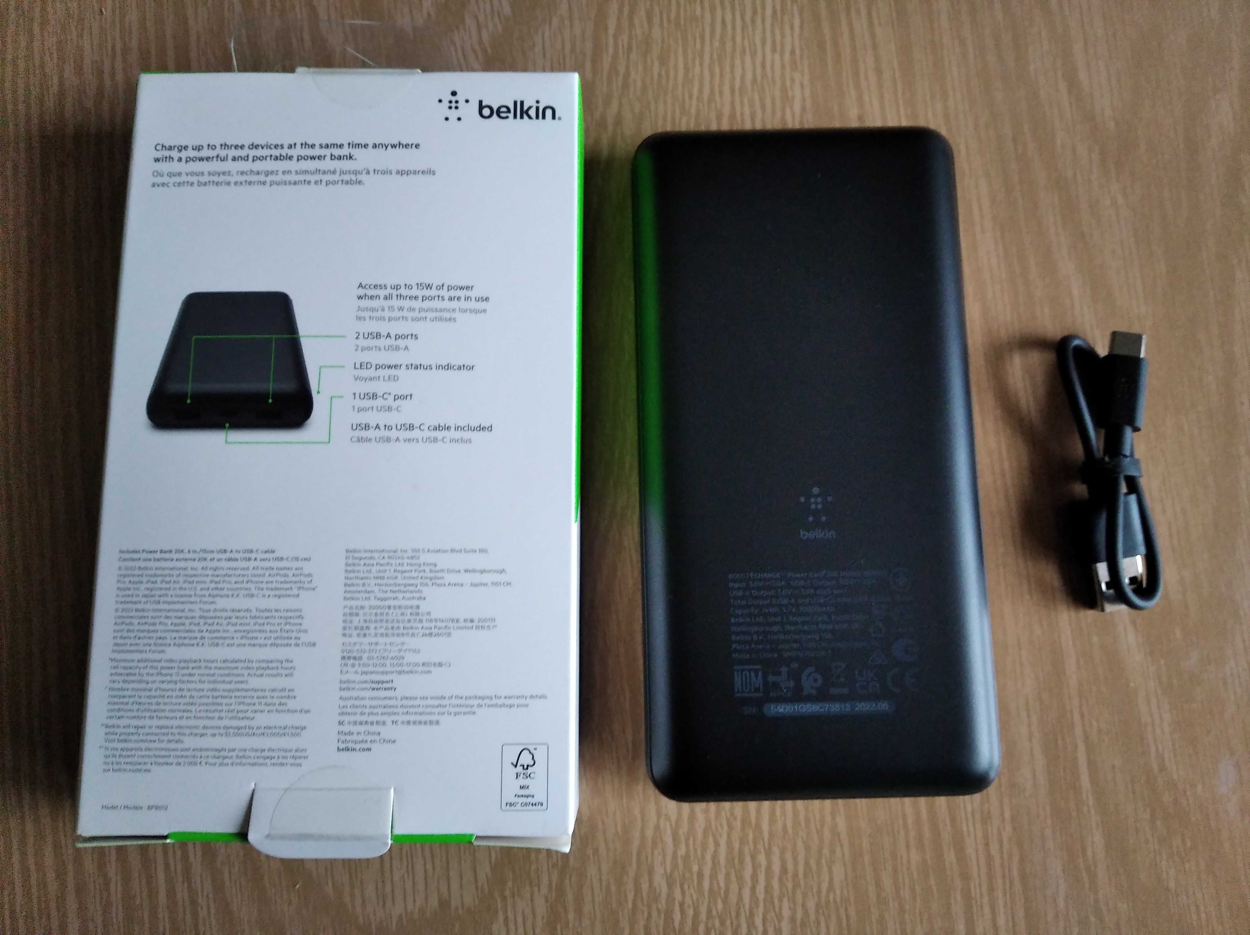 Павербанк Belkin универсальный 20000 мач и  WI-Fi адаптер