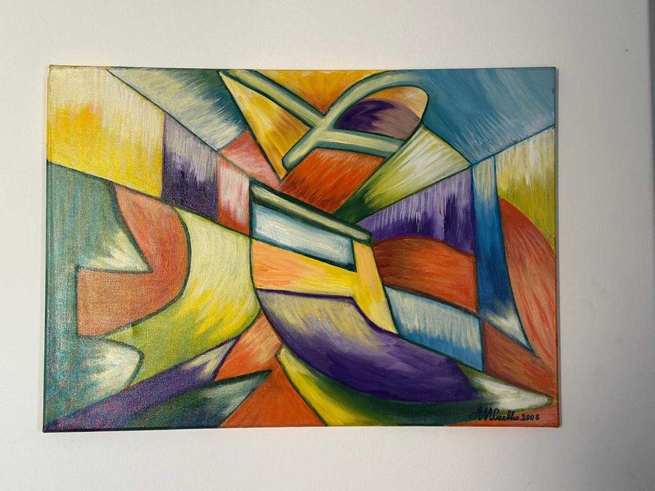 Arte moderna, pinturas em acrílico úncias