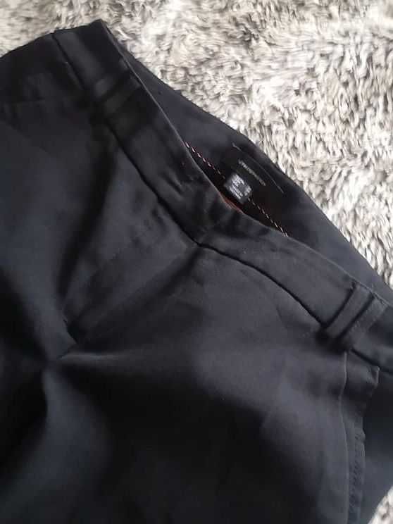 Eleganckie damskie spodnie w kant garniturowe czarne Atmosphere 38 M