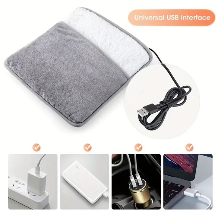 USB грелка для ног портативный коврик с подогревом