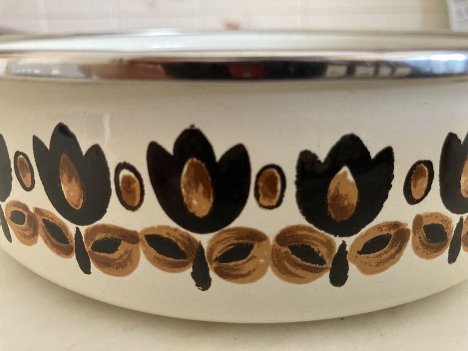 Frigideira/caçarola esmaltada vintage fábrica Águia MDF