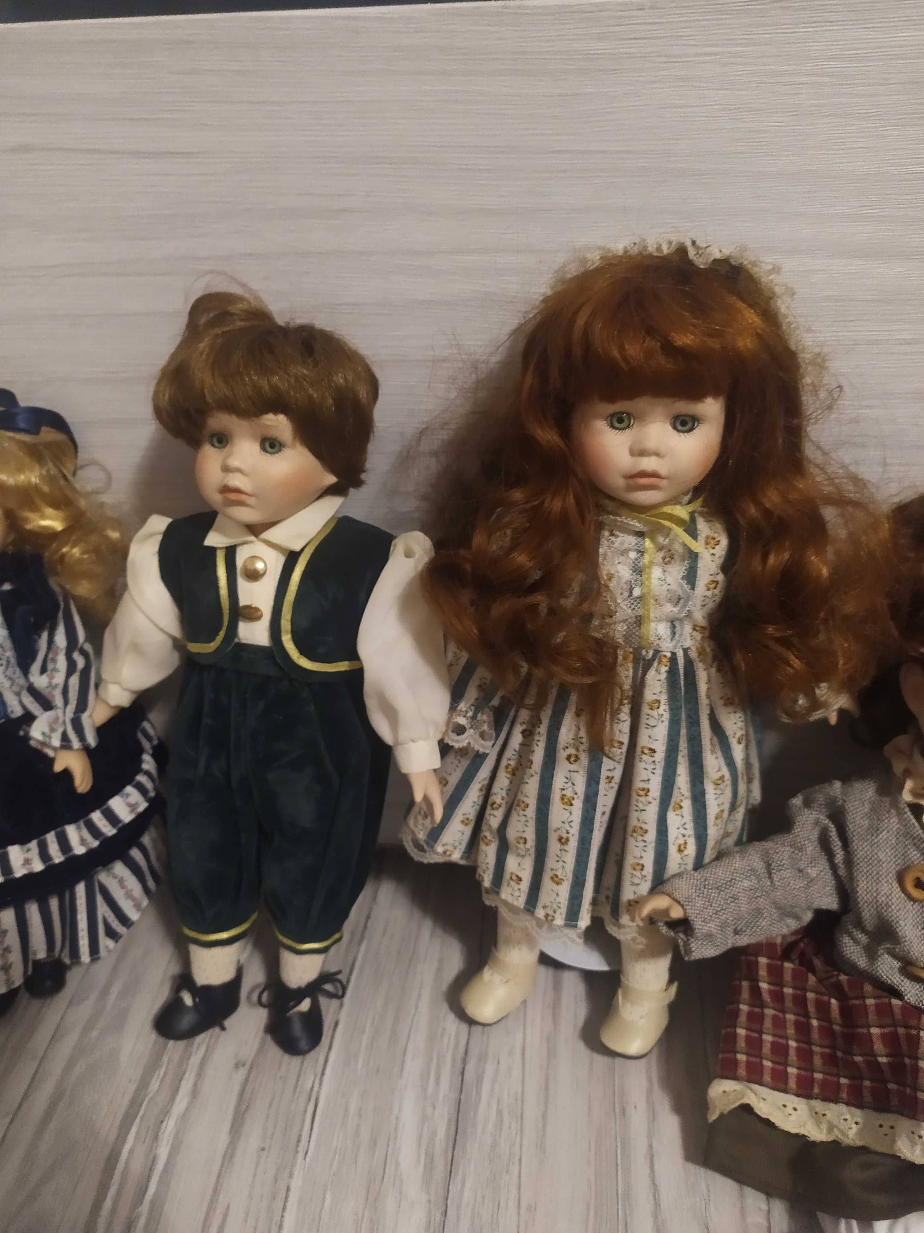 Piękne 4 lalki porcelanowe śliczne okazja