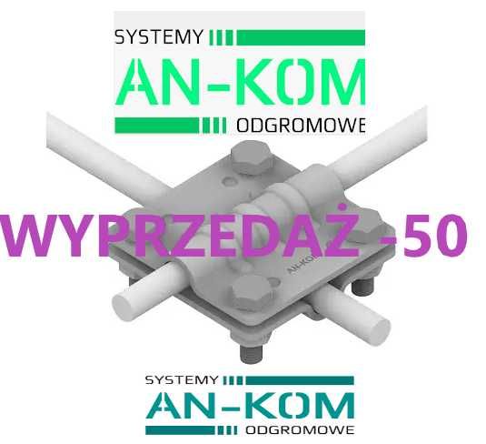 AN-KOM Złącze Krzyżowe Połączenie przewodów FI -8 w ukł. T. M6. 9 Szt.