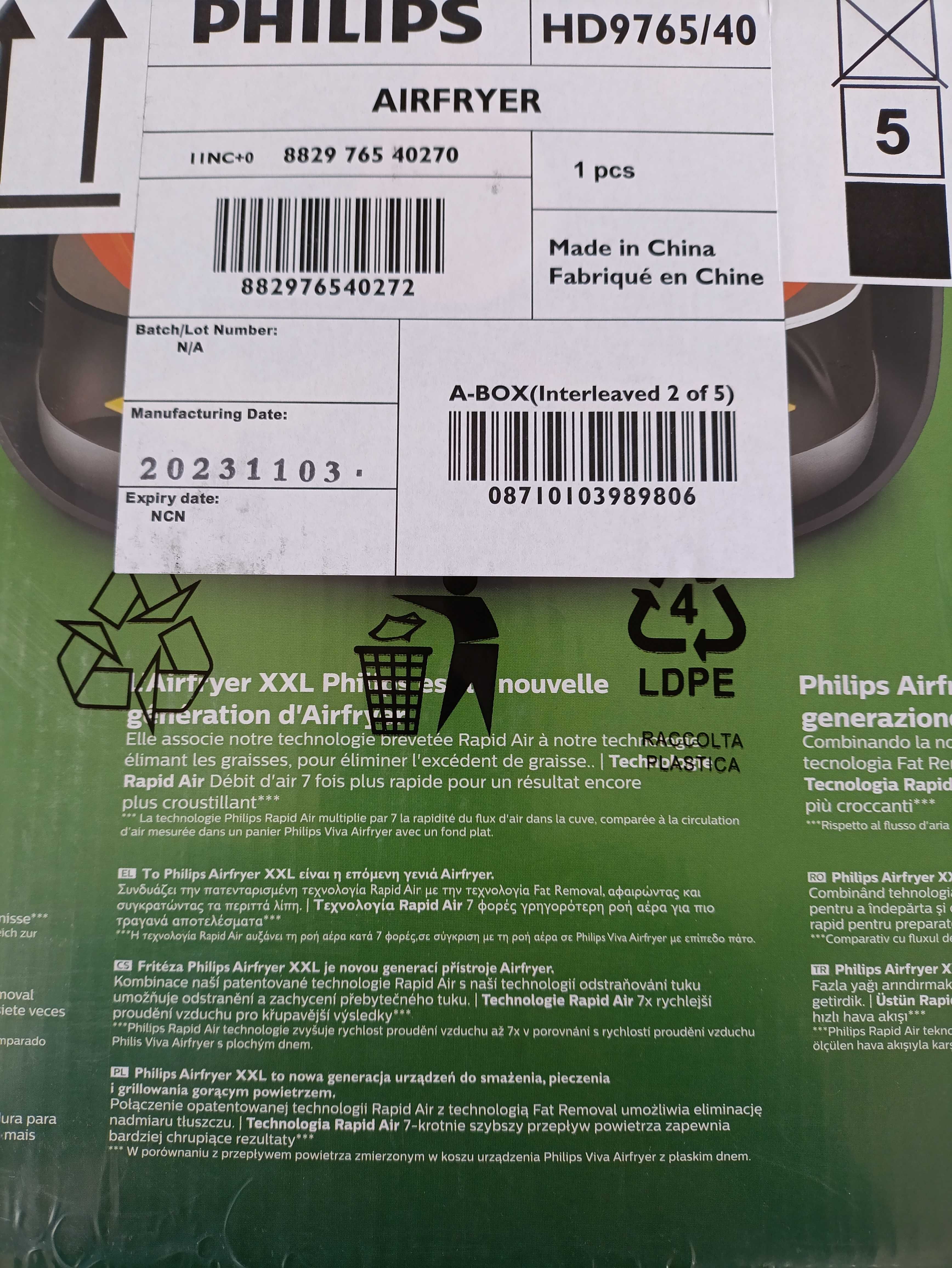 Frytkownica Philips Premium Airfryer XXL HD9765/40