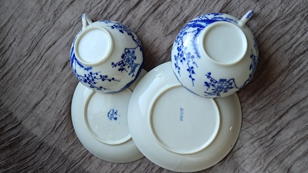 Herbaciany, porcelanowy komplecik dla dwojga