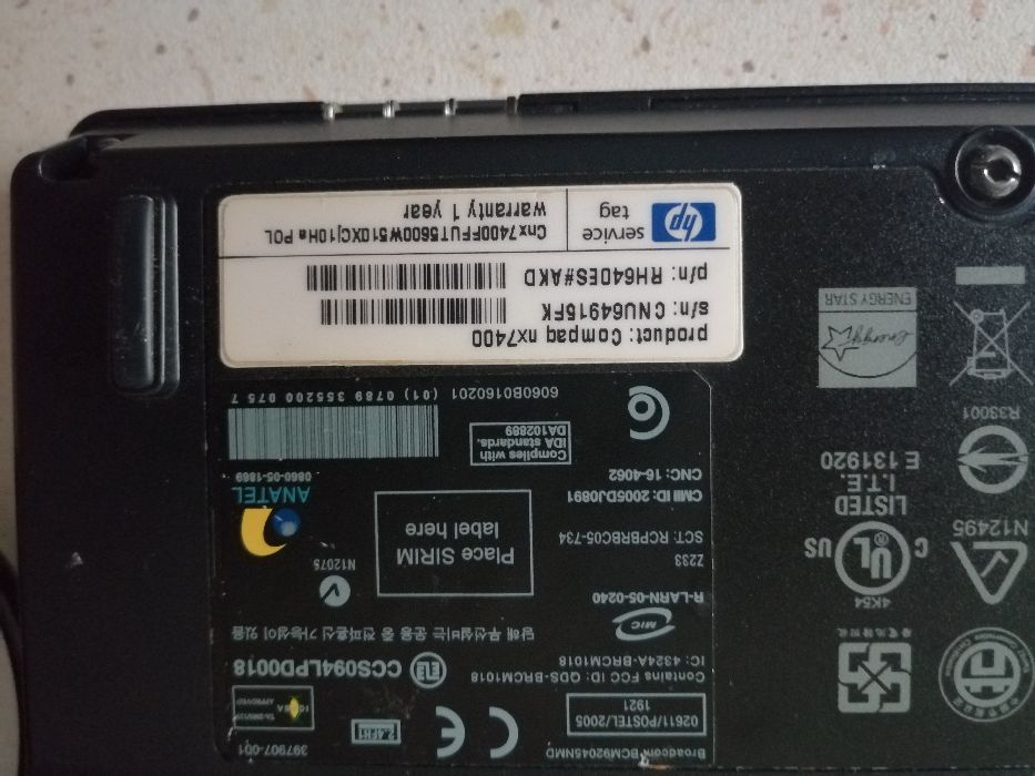 Laptop HP nx7400