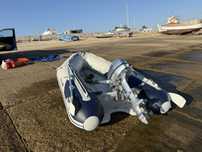 Barco insuflavel 2.40 com motor honda 6 cv 4t