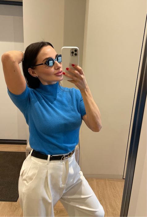 100 % кашемір гольф светр S/M cos massimo