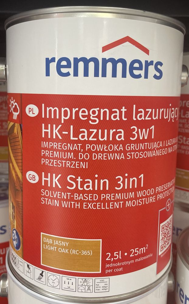 Impregnat do drewna 2,5 l. Remmers HK-Lasur 3 w 1