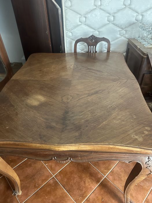 conjunto antigo em madeira maciça