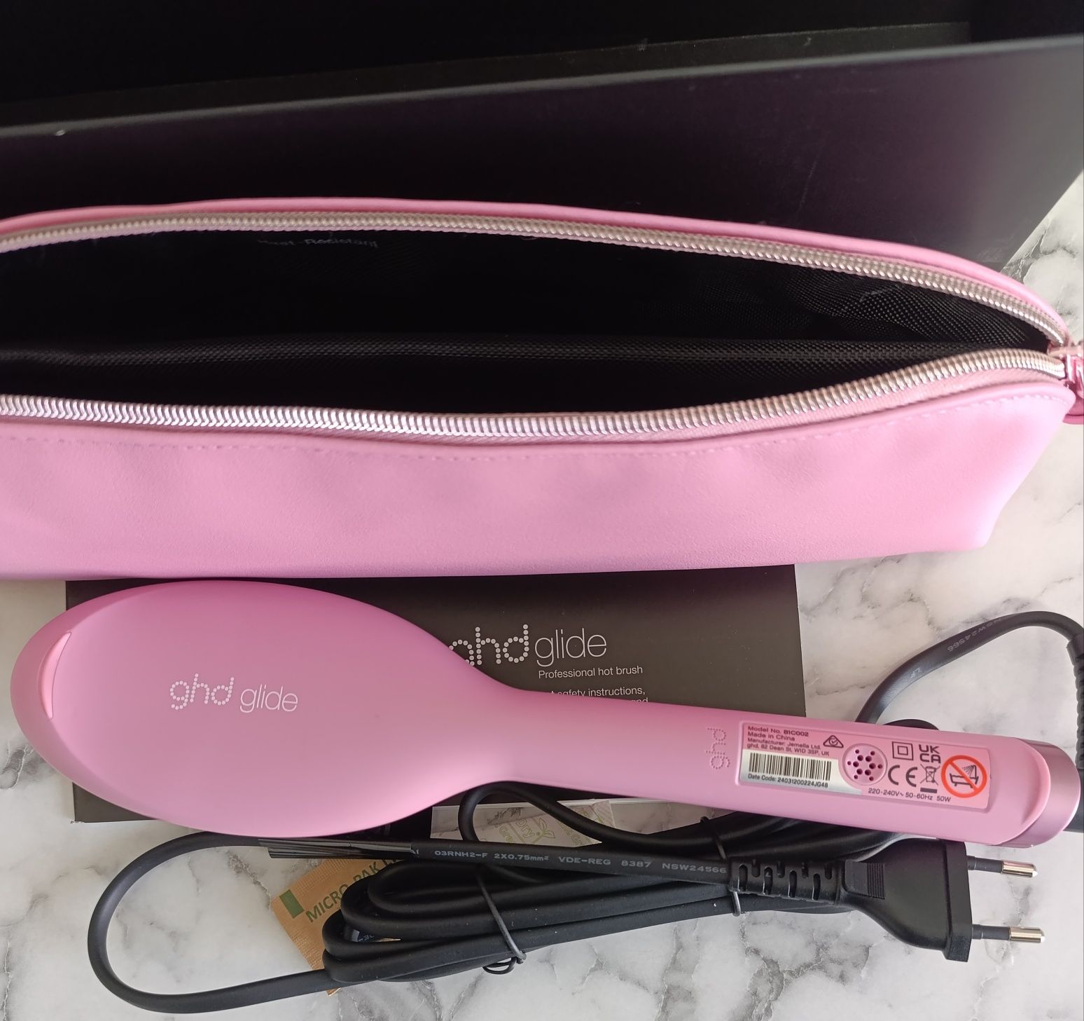 Ghd glide Pink - професійна електрична щітка для волосся, rosa glicine