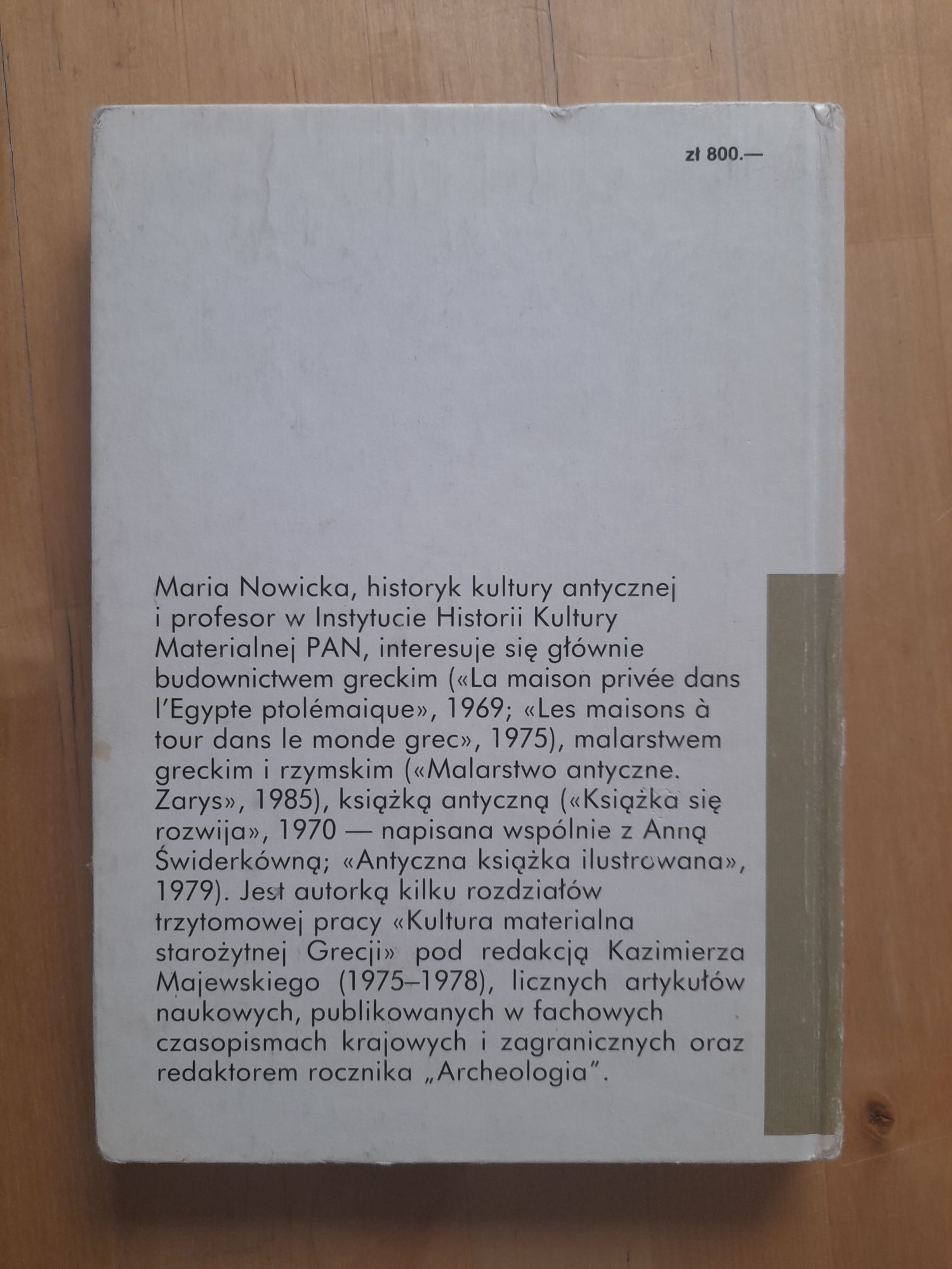 Z dziejów malarstwa greckiego i rzymskiego, Maria Nowicka 1988