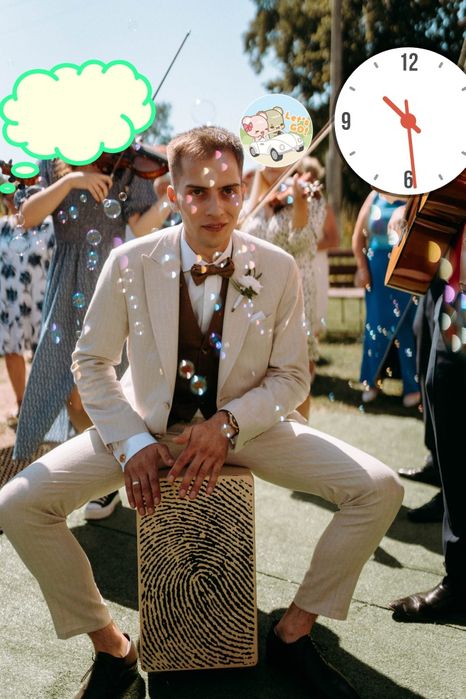 Garnitur lniany elegancki, przewiewny, beżowy piaskowy jasny męski