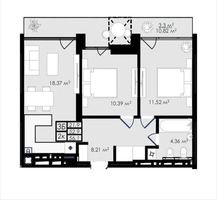 Продаж 1 кім. квартири у ЖК Простір що по вул. Стрийська 121 б