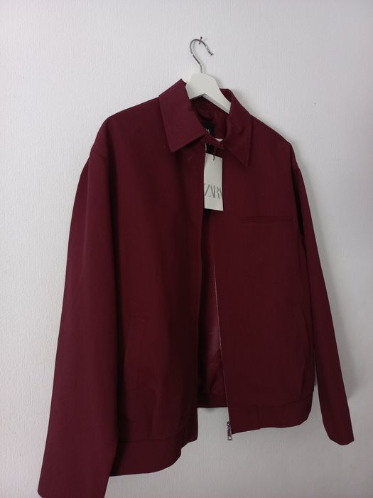 Бордова куртка-бомбер Zara (M)