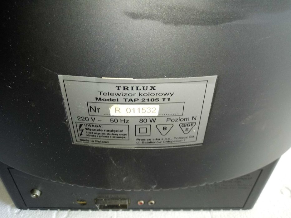 Sprawny Telewizor kineskopowy Trilux