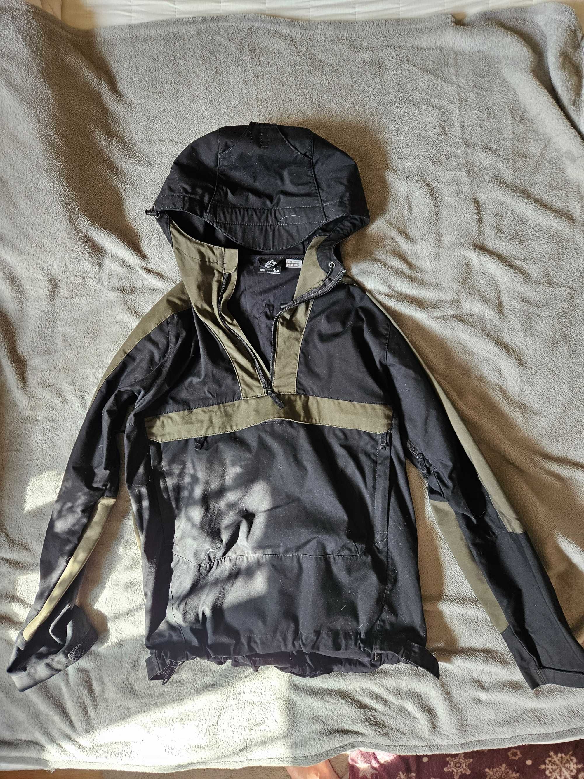 Helikon-Tex - Kurtka Anorak Woodsman - Czarny/Taiga Green - Rozmiar S