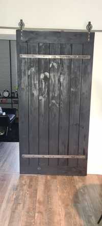 Skrzydło drzwi przesównych drewniane sosna