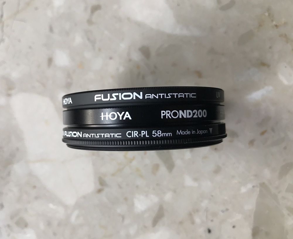 Filtry HOYA 58mm CIR-PL (polaryzacyjny) ND200 UV