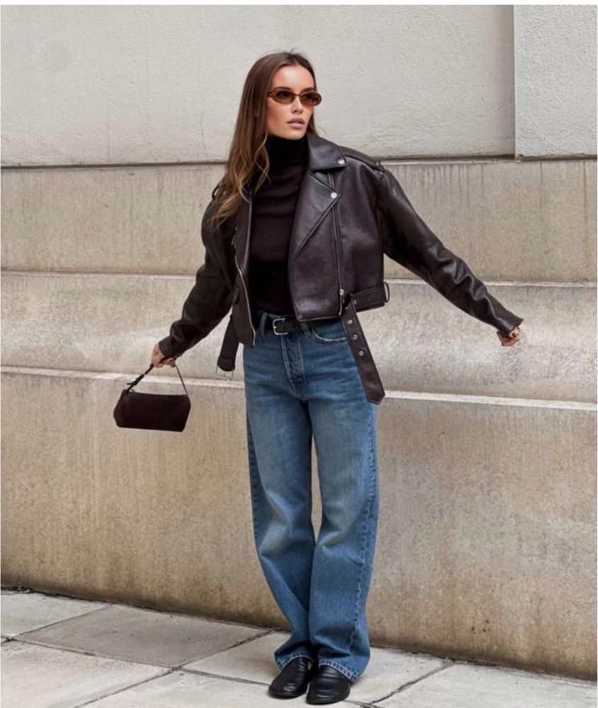 Куртка косуха шкіряна Zara