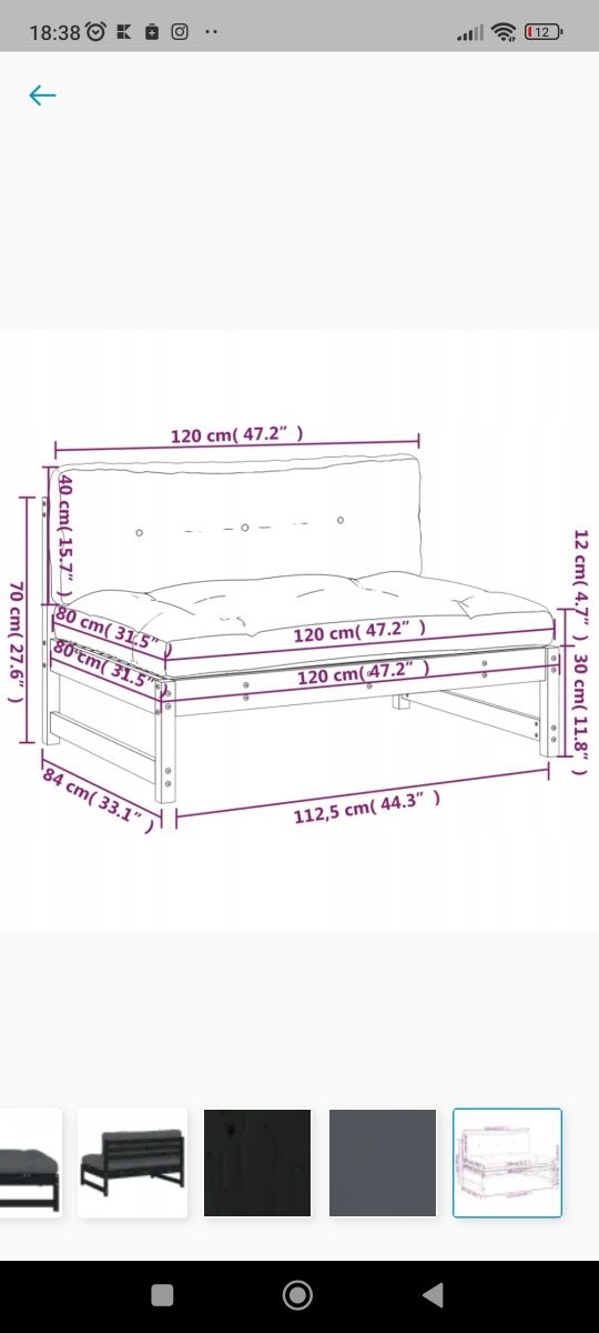 Meble ogrodowe (sofa ogrodowa)