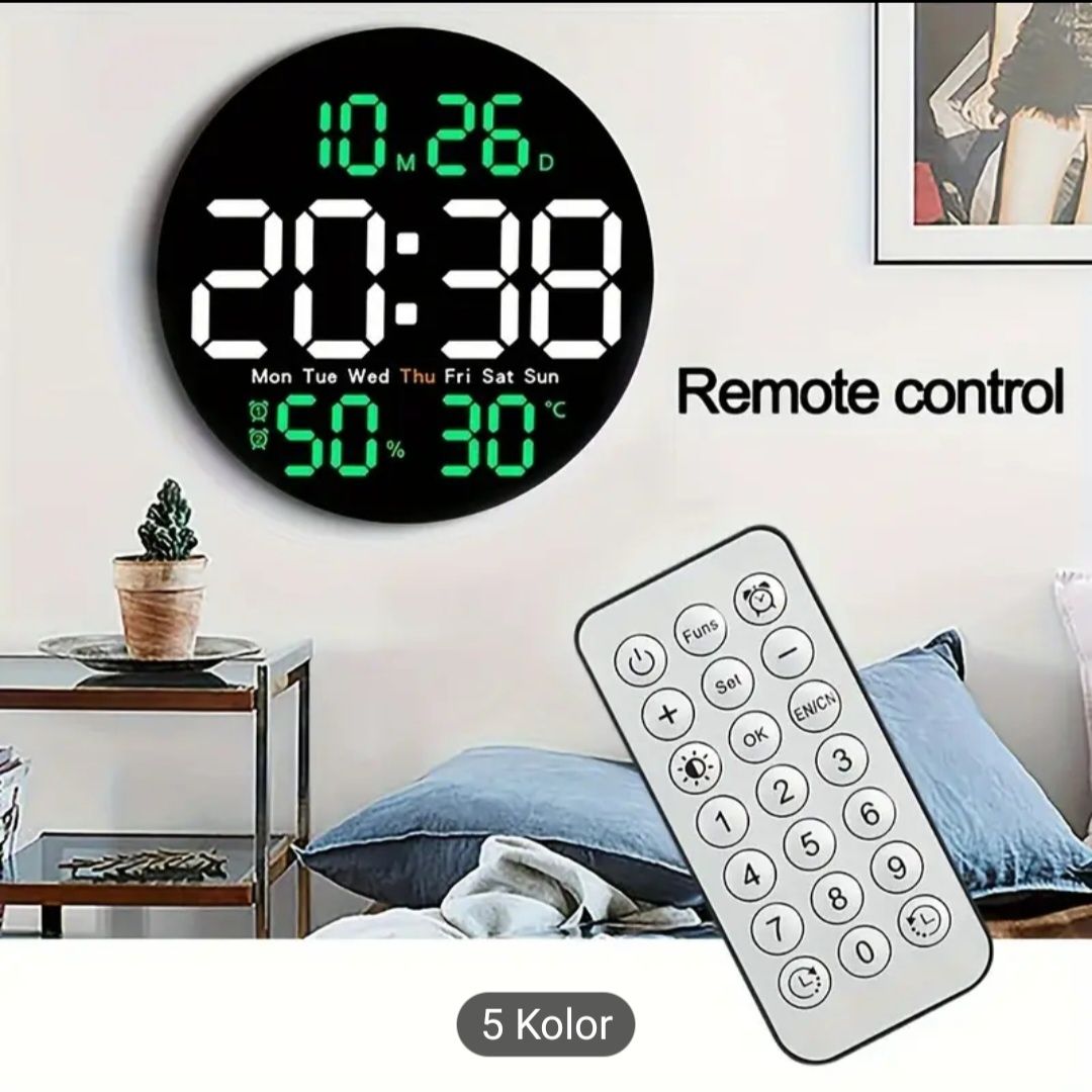 Zegar LED ścienny
