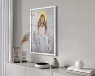 Plakat w białej ramie mdf - 70x50 cm - Anioł 2-0622