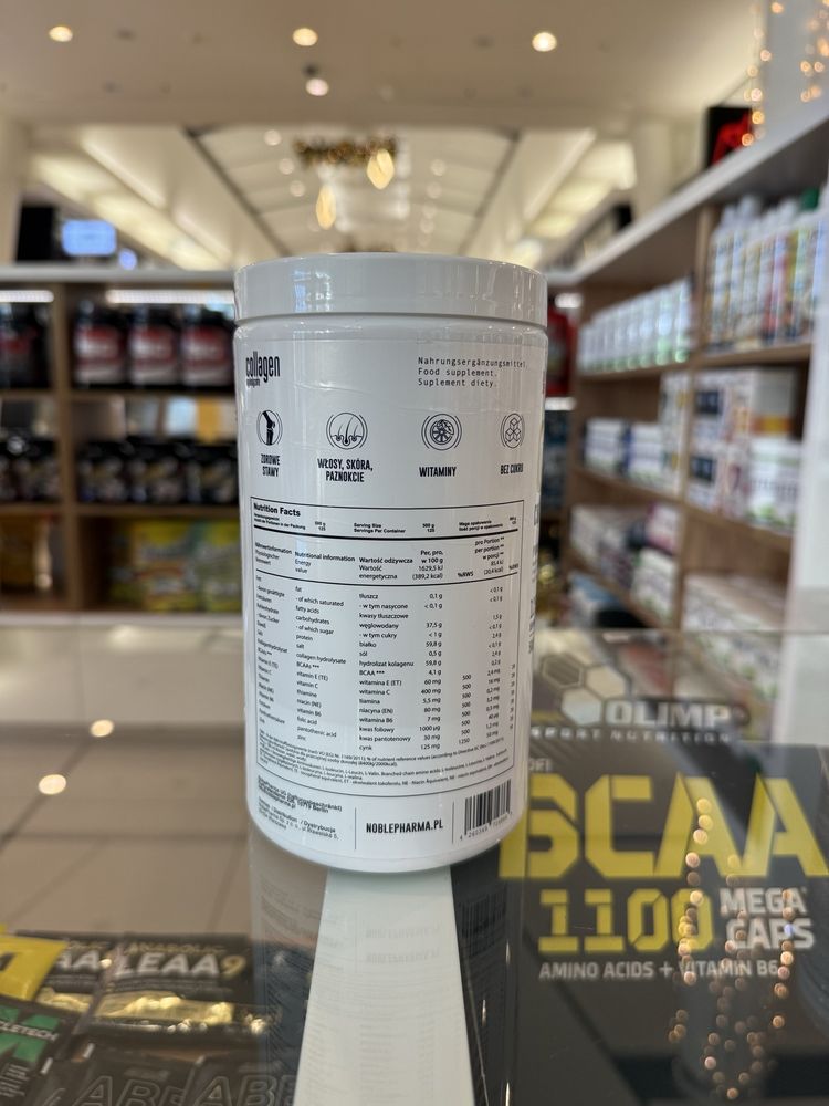 Kolagen Noble Pharma Cartilage Plus 500g truskawka-cytryna RADOM