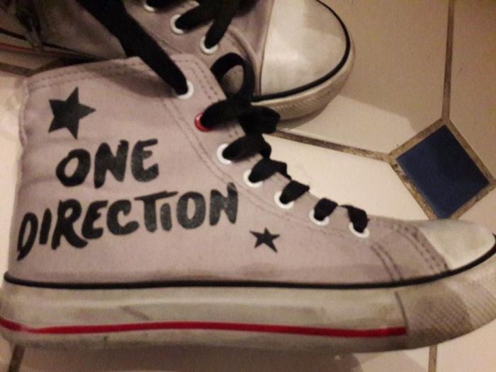 buty tenisówki trampki wysokie typu Converse One Direction 31 szare