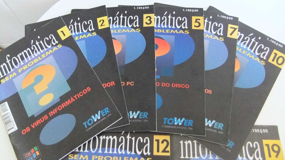 Lote de 8 livros 'Informática sem Problemas'