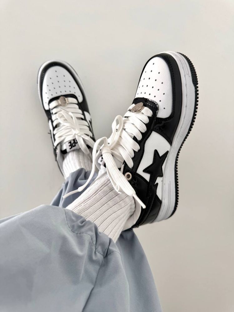 A Bathing Ape Bape  Sta Patent Black