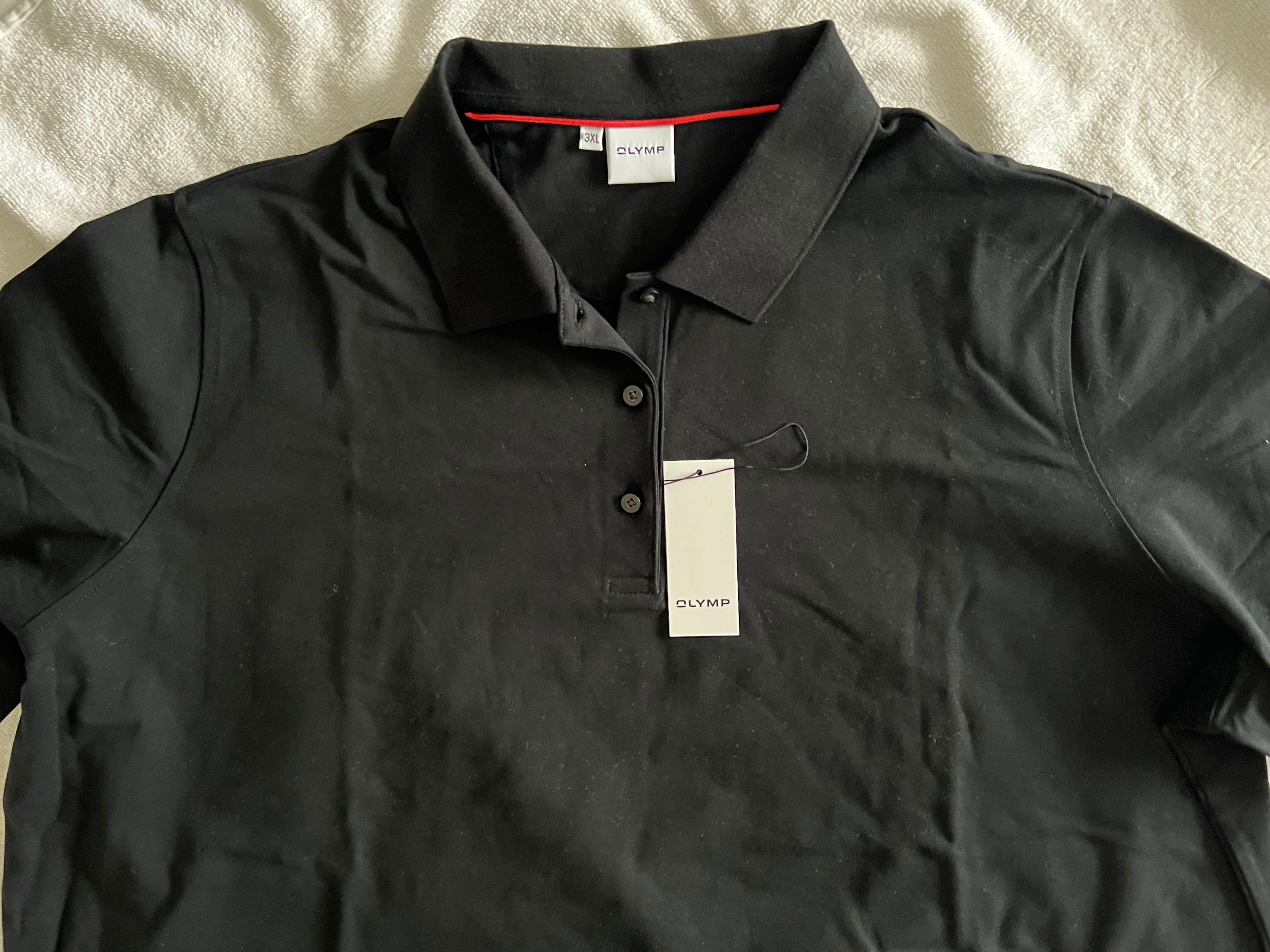 męska koszulka polo - oryginalna - 3XL / XXXL  CZARNA