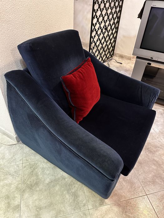 Sofá poltrona veludo Ótimo estado