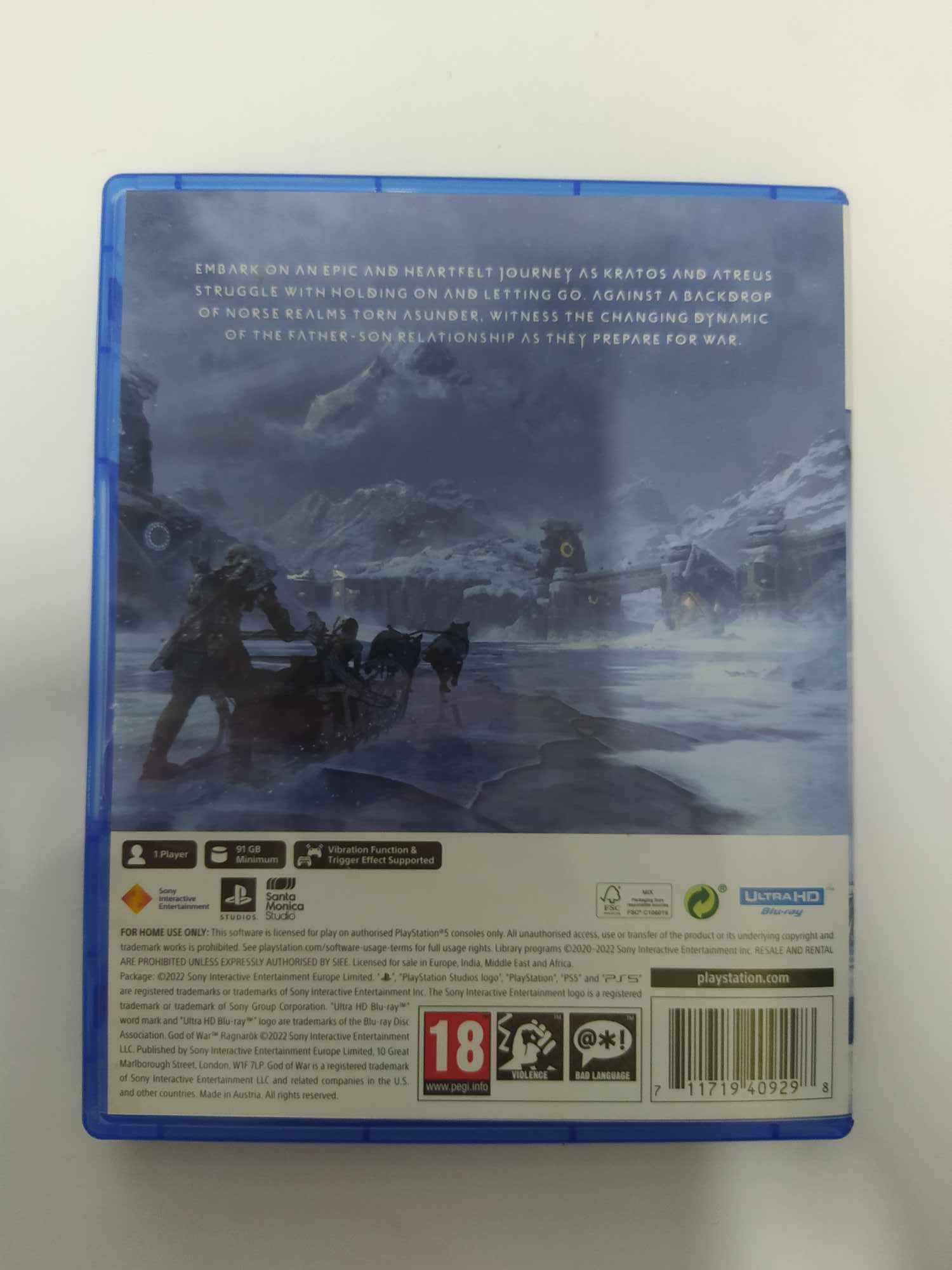 God of War Ragnarok PS5 Okładka zagraniczna