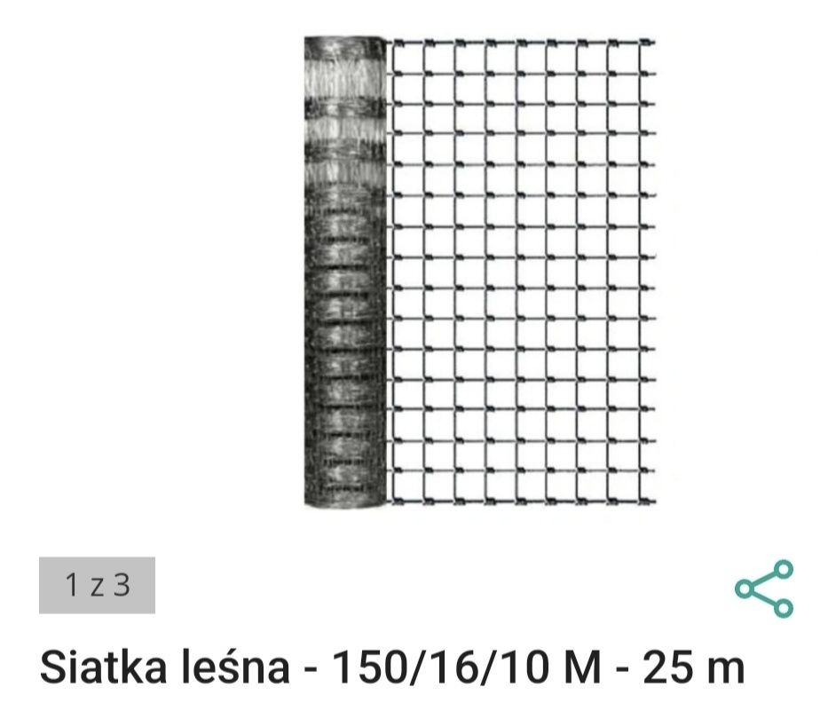 Siatka leśna - 150/16/10 M - 25 m