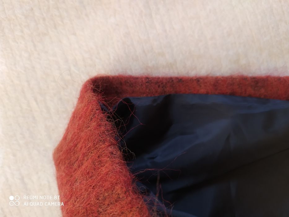 Ceglano rudy kolor Heine Tatuum Esprit 38 M wełna alpaka płaszcz