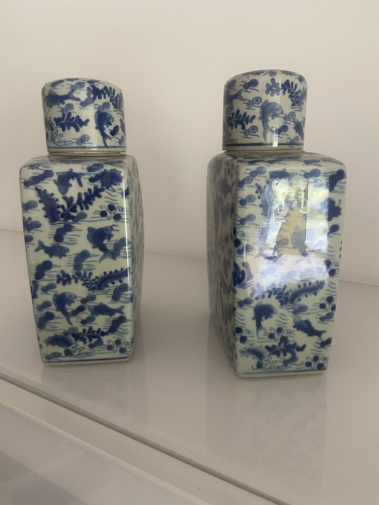 Frascos de ceramica decorativos