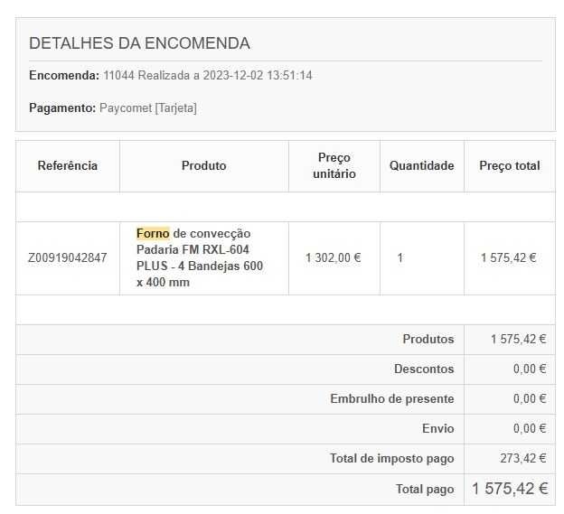 Forno de convecção EDENOX RXL-604 PLUS - 4x BANDEJAS 600 x 400 mm