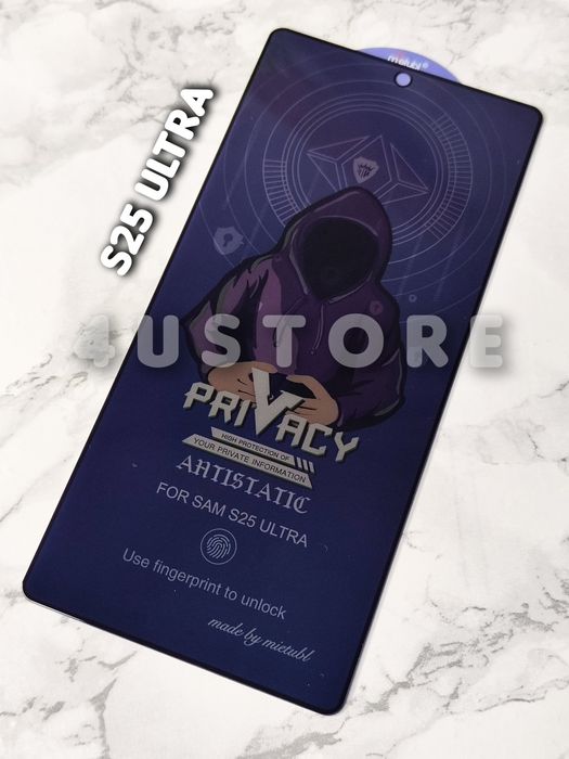 Защитное стекло Mietubl на Samsung S24 S25 анти шпион захисне скло