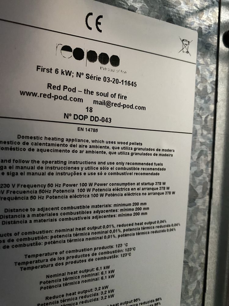 Salamandra Pellets Redpod FIRST 6kW