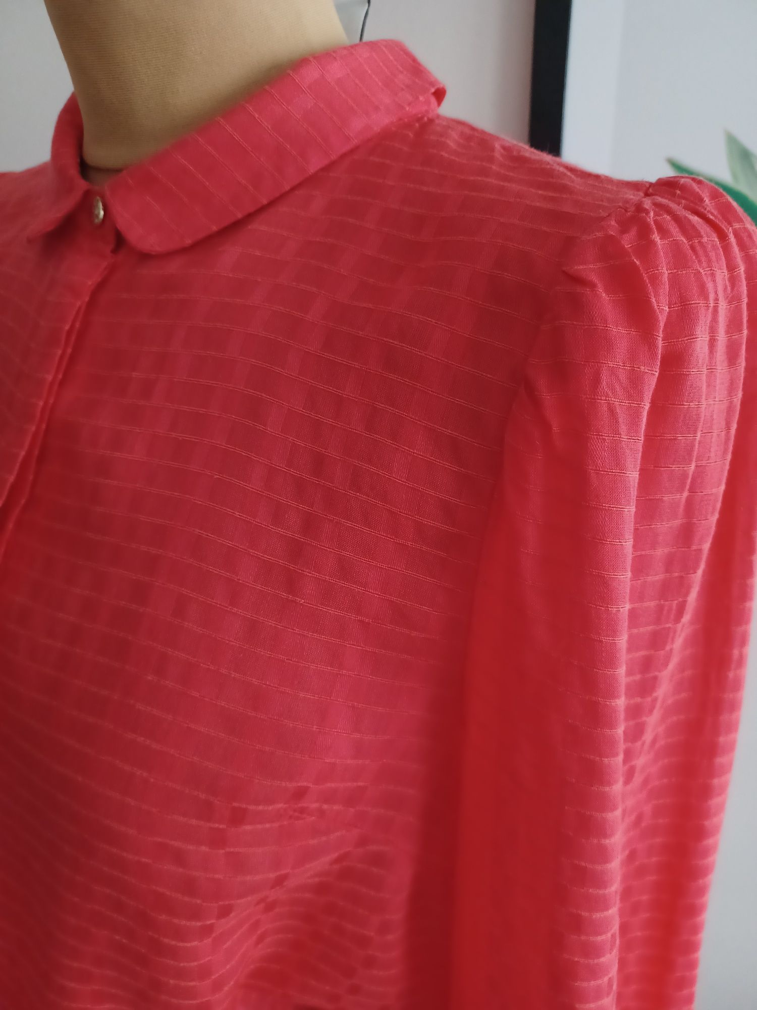 Elegancka koszula damska w kolorze koralu nowa z metką rozm S/M